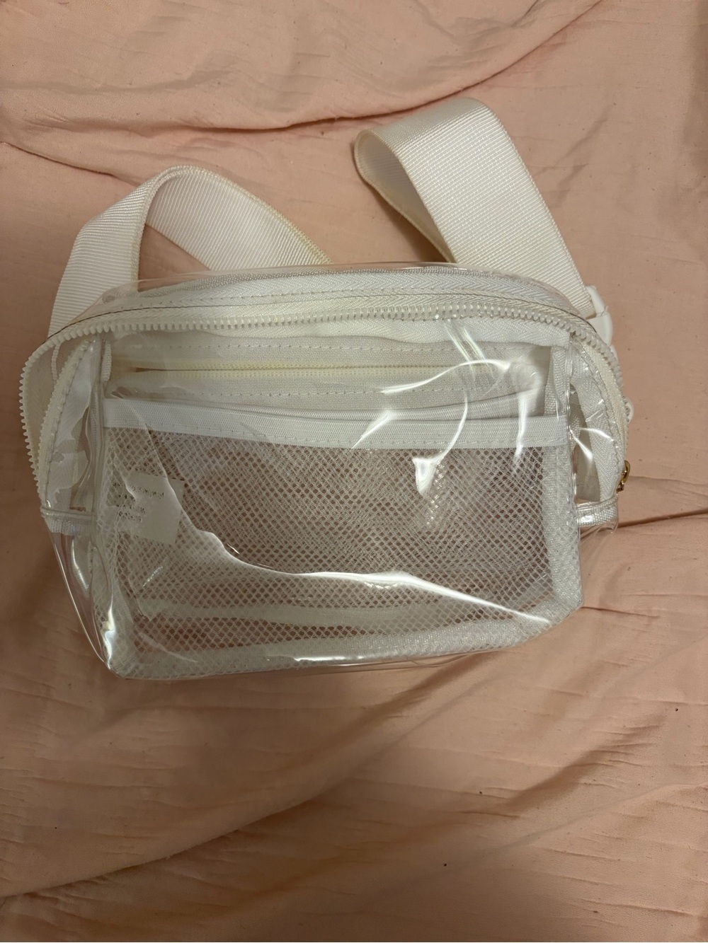 Target Clear White Mesh Front Crossbody Bag